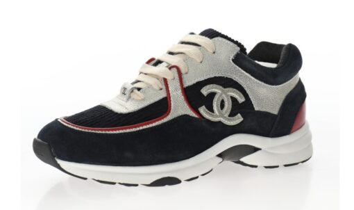 Chanel Low Top Trainer Black Ivory - Image 3