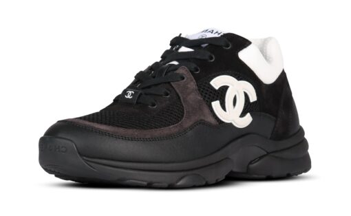 Chanel Low Top Trainer Black White - Image 3