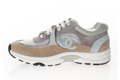 Chanel Low Top Trainer Grey Brown
