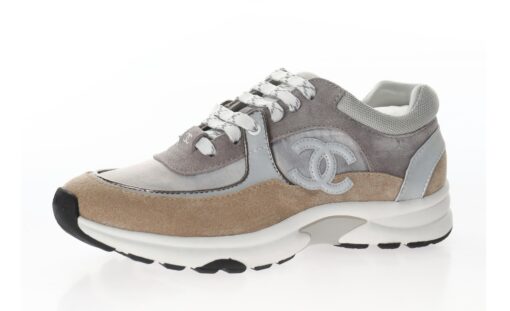 Chanel Low Top Trainer Grey Brown - Image 2