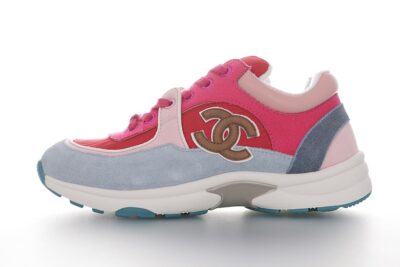 Chanel Low Top Trainer Pink Blue