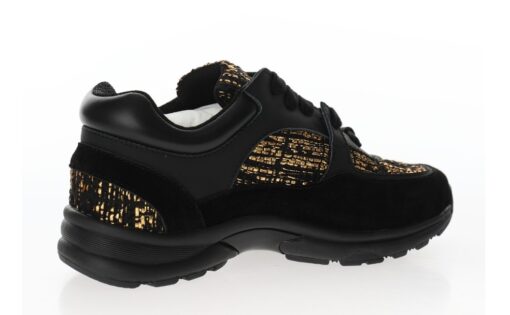 Chanel Low Top Trainer Triple Black Gold - Image 2