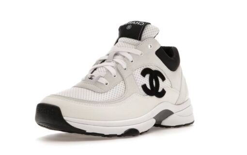 Chanel Low Top Trainer White Black - Image 2