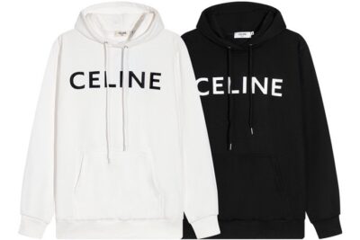 Hoodie White Black