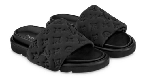 LV Pool Pillow Mule Black - Image 3