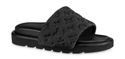 LV Pool Pillow Mule Black