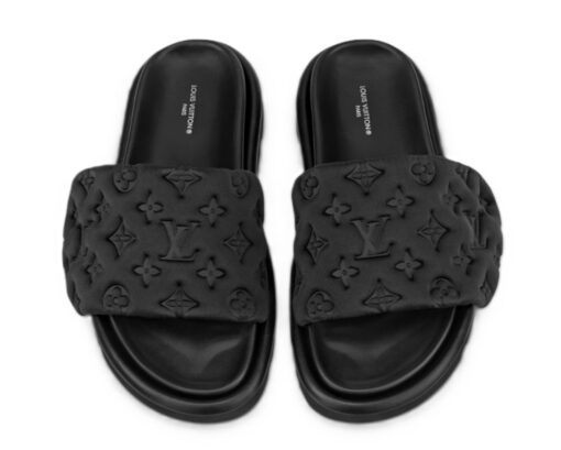 LV Pool Pillow Mule Black - Image 2
