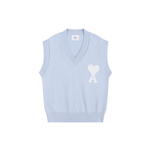 V-neck wool vest