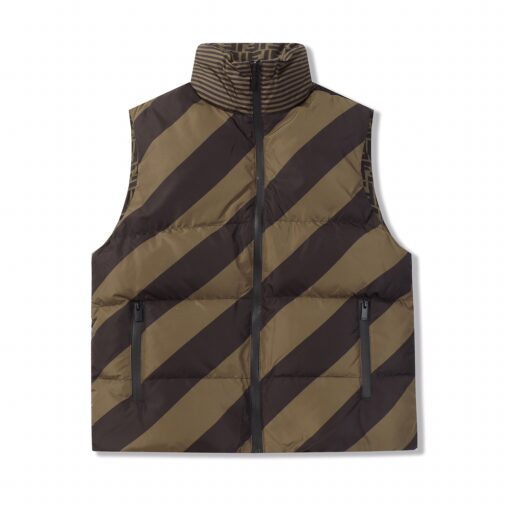Double sided standing collar vest