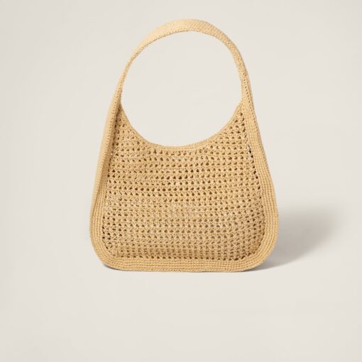 Miu Miu Woven Hobo Bag Beige - Image 2