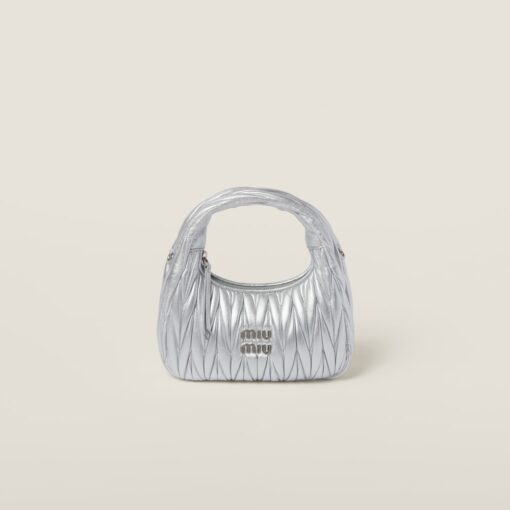 Miu Miu Wander Hobo Bag Silver