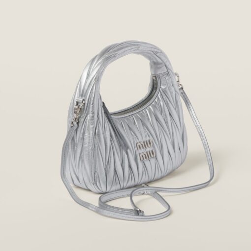 Miu Miu Wander Hobo Bag Silver - Image 3