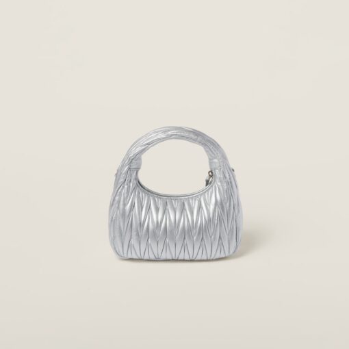 Miu Miu Wander Hobo Bag Silver - Image 2