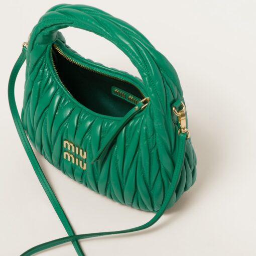 Miu Miu Wander Hobo Bag Green - Image 4