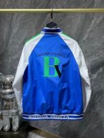 Bottega Veneta Varsity Jacket – Luxury Tri-Tone Shell with Signature Green Badge - Image 2