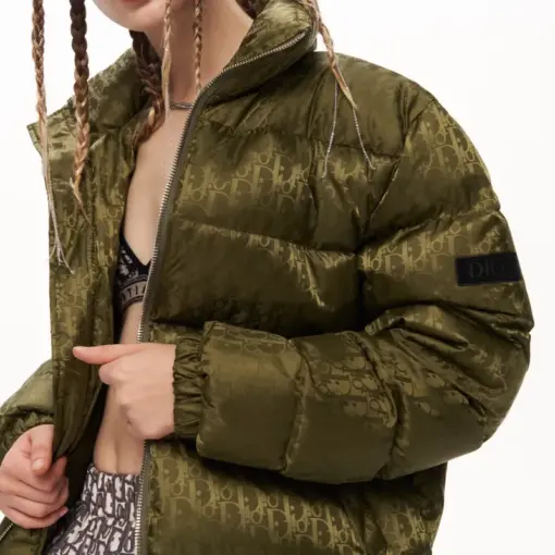 Dior Down Jacket Olive - Image 2