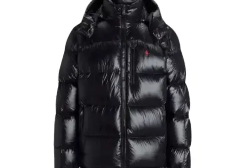 Ralph Lauren Down Jacket Glossy Black