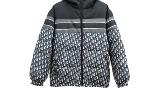 Dior Down Jacket Gray And Black