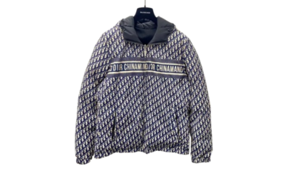 Dior Down Jacket Gray And Black