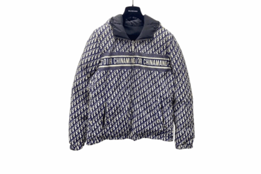 Dior Down Jacket Gray And Black