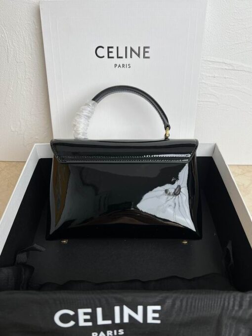 Celine Hand Bag Glossy Black - Image 2