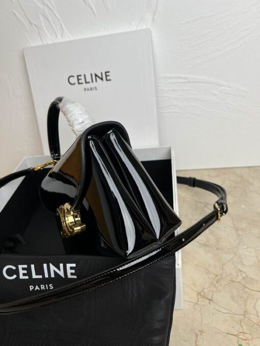 Celine Hand Bag Glossy Black - Image 3