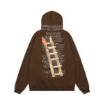 Travis Scott Cactus Jack Letter Hoodie Brown - Image 3