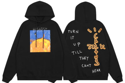 Travis Scott Highest In The Room Sun Hoodie Black