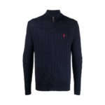 Ralph lauren Cable-Knit Cotton Full-Zip Jumper Navy Blue