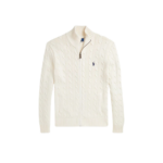 Ralph lauren Cable-Knit Cotton Full-Zip Jumper Beige