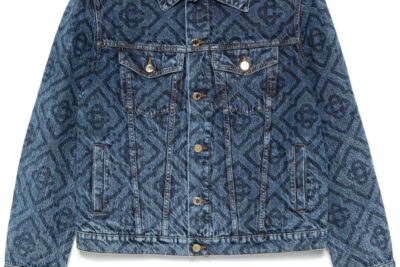Casablanca Laser Monogram denim jacket navy blue