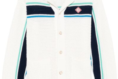 Casablanca crochet tennis shacket white