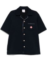 Casablanca cuban collar shirt navy blue