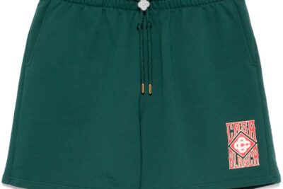 Casablanca gothic-stacked logo shorts