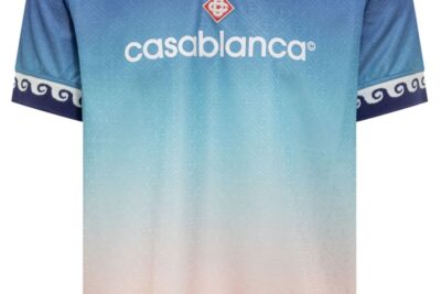 Casablanca gradient-jacquard football jersey