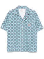 Casablanca monogram towelling shirt blue/white