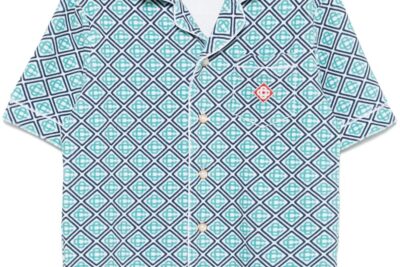 Casablanca monogram towelling shirt blue/white
