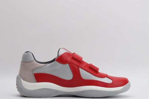 Prada America's Cup sneakers red grey - Image 2
