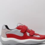 Prada America's Cup sneakers red grey