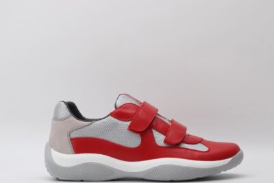 Prada America's Cup sneakers red grey