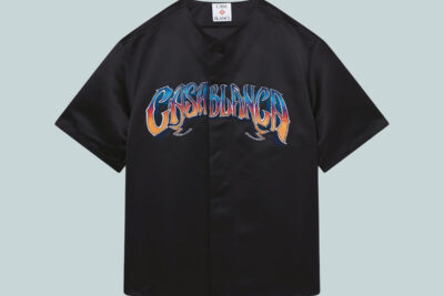 CASABLANCA Gothic Short Sleeve Baseball Shirt Black