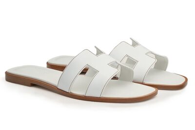 Hermes Sandal Oran White