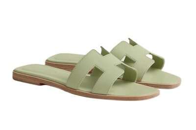 Hermes Sandal Oran Vert De Mer