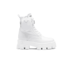 Brushed Rois leather and nylon Monolith boots White