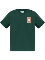 CASABLANCA logo-print T-shirt Racing green