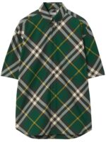 Burberry logo-embroidered plaid shirt green/multicolour