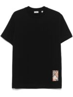 Burberry Check-logo patch cotton T-shirt Black