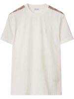 Burberry checkered-trim cotton T-shirt white