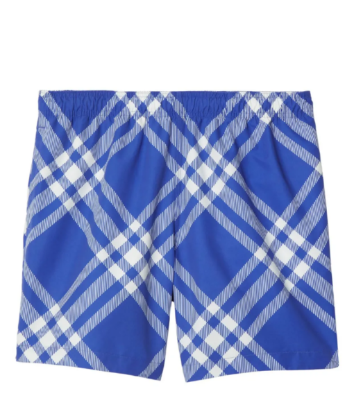 Burberry check-print swim shorts blue/white