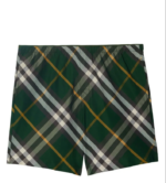 Burberry checkered twill swim shorts ivy green/multicolour
